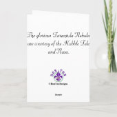 De Nevel van de tarantula Bedankkaart (Achterkant)