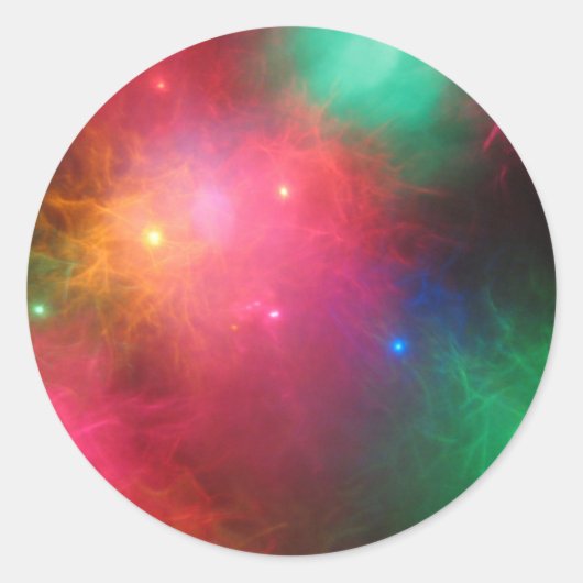 De Nevel van Kerstmis Ronde Sticker (Voorkant)