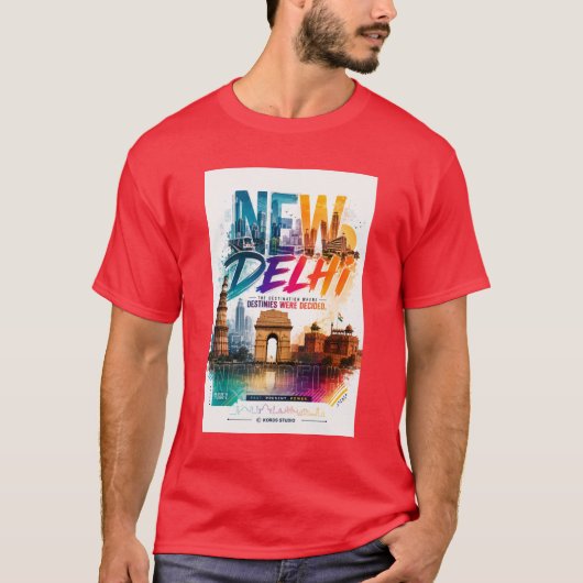 De "New Delhi" Heritage T-SHIRT (Voorkant)