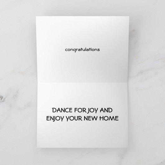 DE 'NEW HOME'-DANKZIJ VOOR U KAART (Binnen)