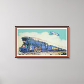 De New Jersey Central Blue Comet Train Canvas Afdruk (Voorkant)