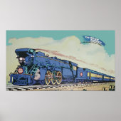 De New Jersey Central Blue Comet Train Poster (Voorkant)