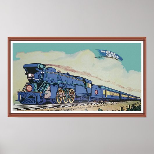 De New Jersey Central Blue Comet Train Poster (Voorkant)