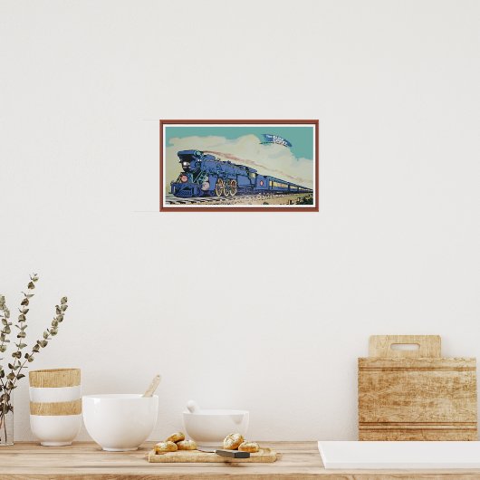 De New Jersey Central Blue Comet Train Poster (Keuken)