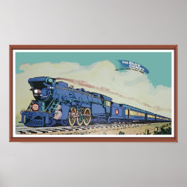 De New Jersey Central Blue Comet Train Poster