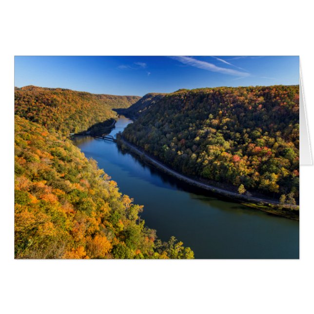 De New River Gorge bij Hawks Nest State Park (Voorkant Horizontaal)