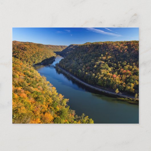 De New River Gorge bij Hawks Nest State Park Briefkaart (Voorkant)
