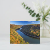 De New River Gorge bij Hawks Nest State Park Briefkaart (Staand voorkant)