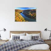 De New River Gorge bij Hawks Nest State Park Canvas Afdruk (Insitu (Slaapkamer))
