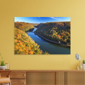De New River Gorge bij Hawks Nest State Park Canvas Afdruk (Insitu (Woonkamer))