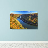 De New River Gorge bij Hawks Nest State Park Canvas Afdruk (Insitu (Houten vloer))