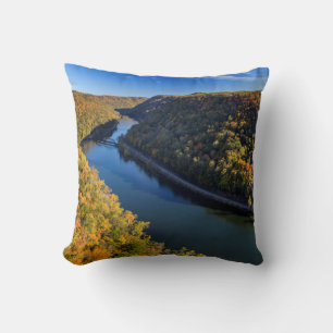 De New River Gorge bij Hawks Nest State Park Kussen