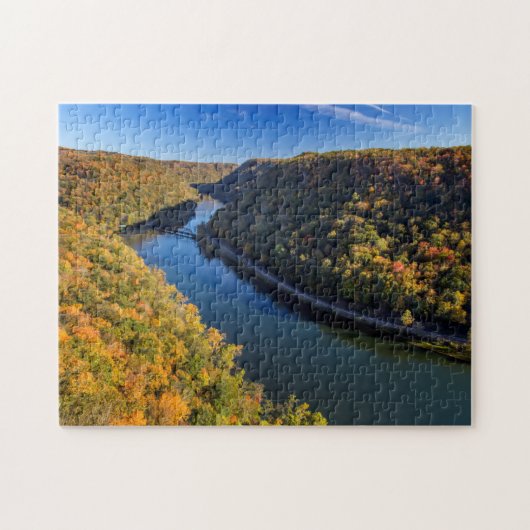 De New River Gorge bij Hawks Nest State Park Legpuzzel (Horizontaal)