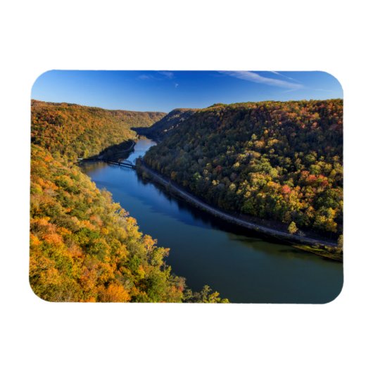 De New River Gorge bij Hawks Nest State Park Magneet (Horizontaal)