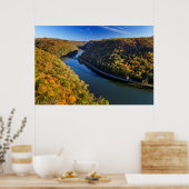 De New River Gorge bij Hawks Nest State Park Poster (Keuken)
