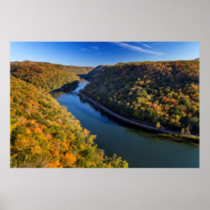 De New River Gorge bij Hawks Nest State Park Poster