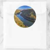 De New River Gorge in Hawks Nest State Park Ronde Sticker (Tas)