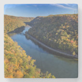 De New River Gorge in Hawks Nest State Park Stenen Onderzetter (Voorkant)