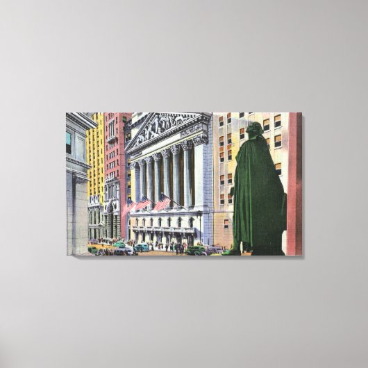 De New York Stock Exchange Bldg Canvas Afdruk (Voorkant)