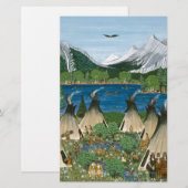De Nez Perce ~ Wallowa Lake Briefpapier (Voorkant / Achterkant)
