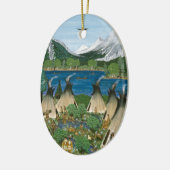 De Nez Perce ~ Wallowa Lake Keramisch Ornament (Links)