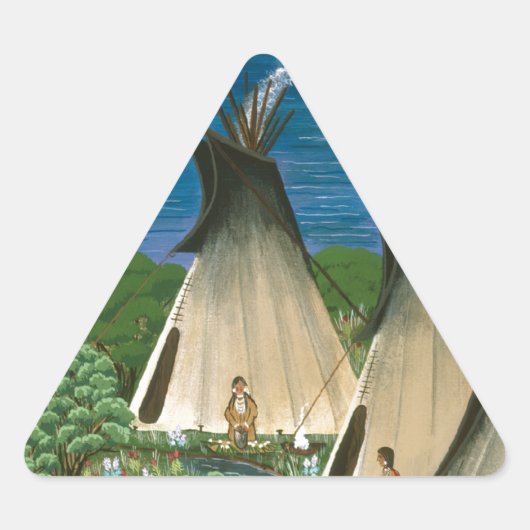 De Nez Perce ~ Wallowa Lake Sticker (Voorkant)
