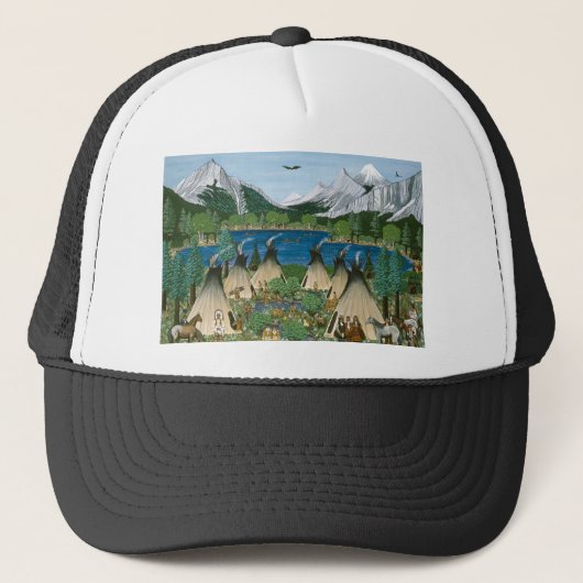 De Nez Perce ~ Wallowa Lake Trucker Pet (Voorkant)