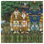 De Nez Perce Woman Stof (Close Up)