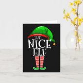 De Nice Elf Group Matching Family Kerstmis Kaart (Gele Bloem)
