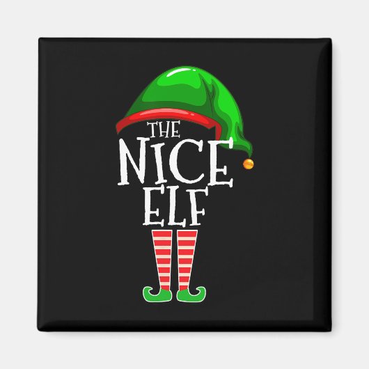 De Nice Elf Group Matching Family Kerstmis Magneet (Voorkant)