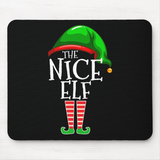 De Nice Elf Group Matching Family Kerstmis Muismat (Voorkant)