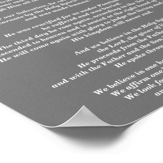 De Nicene Creed Poster (Hoek)