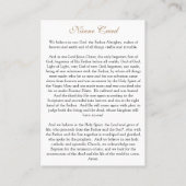 De Nicene Creed - Prayer Card (flat) Visitekaartje (Achterkant)
