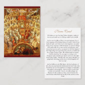 De Nicene Creed - Prayer Card (flat) Visitekaartje (Voorkant / Achterkant)