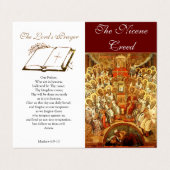 De Nicene Creed - Prayer Card Visitekaartje (Buitenkant ongevouwen)