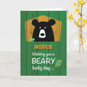 De nicht draagt & Klavers op St. Patrick Dag Kaart (Gele Bloem)