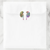 De nieren anatomie ronde sticker (Tas)