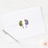 De nieren anatomie ronde sticker (Envelop)
