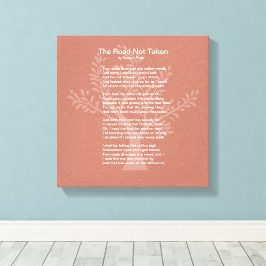 de niet afgelegde weg, canvas afdruk (Insitu (Houten vloer))