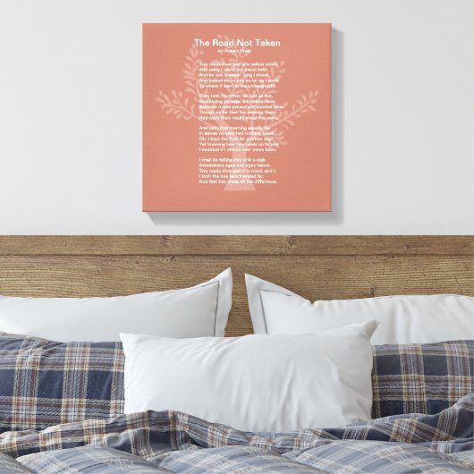 de niet afgelegde weg, canvas afdruk (Insitu (Slaapkamer))