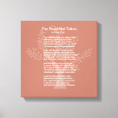 de niet afgelegde weg, canvas afdruk (Voorkant)