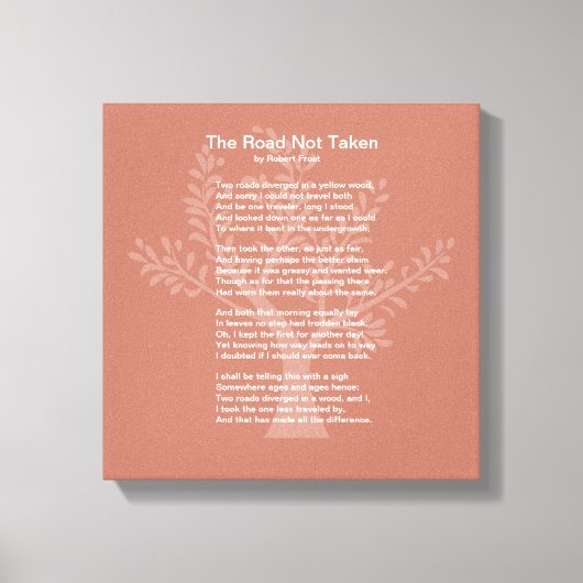 de niet afgelegde weg, canvas afdruk (Voorkant)