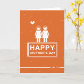 De niet Rechte Kaart van het "Moederdag" van het (Gele Bloem)