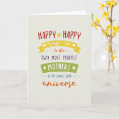 De niet Rechte Kaart van het Moederdag van het (Gele Bloem)