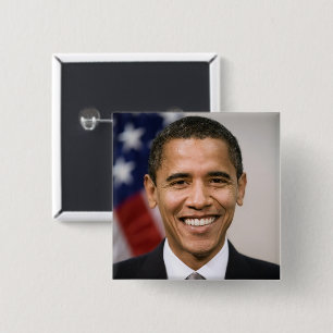 De nieuw verkozen Amerikaanse president Barack Oba Vierkante Button 5,1 Cm