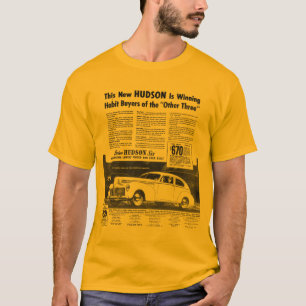 De nieuwe 1940 HUDSON Automobile Gold T-shirt