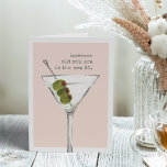 De nieuwe 30 | Funny Birthday Greeting Kaart<br><div class="desc">Sarcastische verjaardagskaart heeft een waterverf martini cocktail-afbeelding met "hoe oud je ook bent,  de nieuwe 30" in  typemachinetrieketters. Pas het binnenbericht aan of verlaat het zoals-is; het standaardbericht leest "kauwen aan u — gelukkige verjaardag."</div>