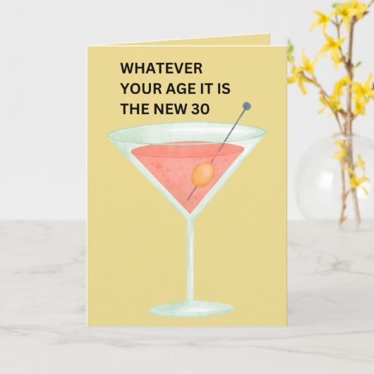 De nieuwe 30 | Funny Birthday Kaart (Gele Bloem)