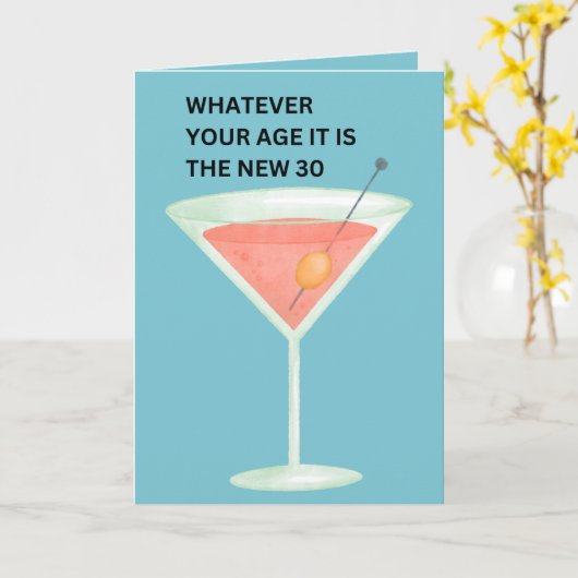 De nieuwe 30 | Funny Birthday Kaart (Gele Bloem)