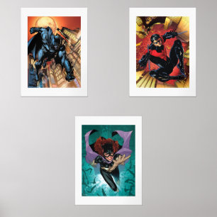 De nieuwe 52 Batman, Nightwing, & Batgirl Muurkunst Sets